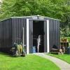 Cabanon de jardin en métal 5,3m² gris