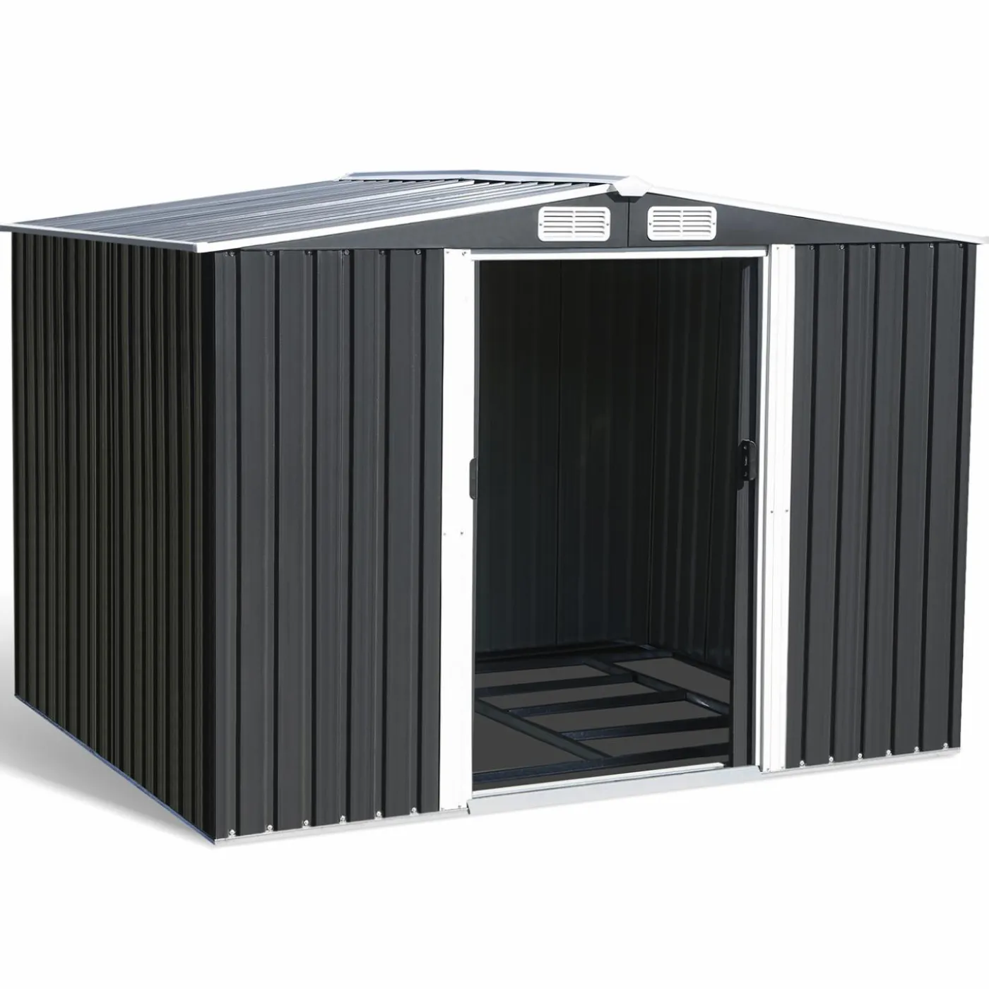 Cabanon de jardin en métal 5,3m² gris