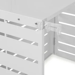 Cache climatiseur métal blanc