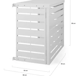Cache climatiseur métal blanc