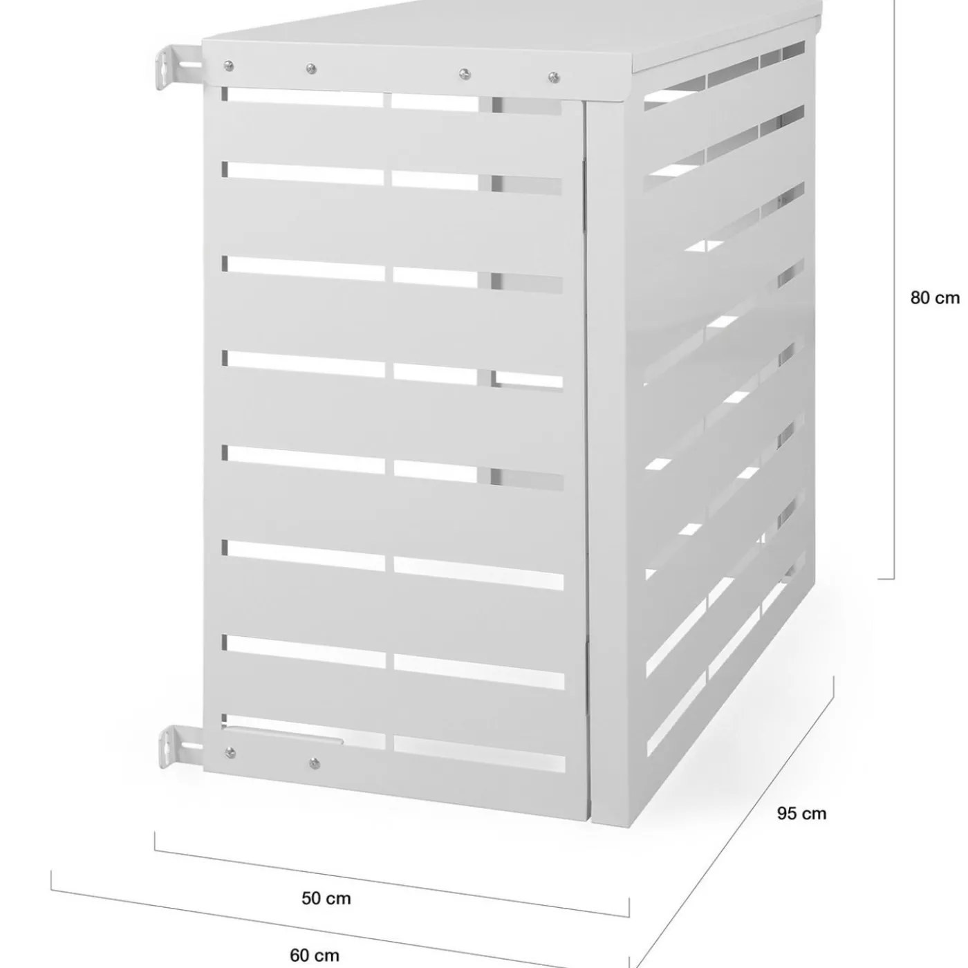 Cache climatiseur métal blanc