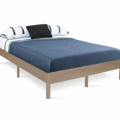 Cadre de lit 140x190 cm effet bois naturel