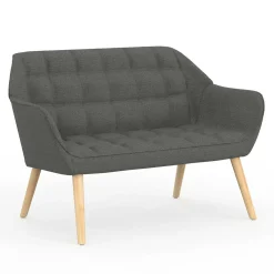 Canapé banquette en tissu gris anthracite