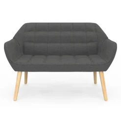 Canapé banquette en tissu gris anthracite
