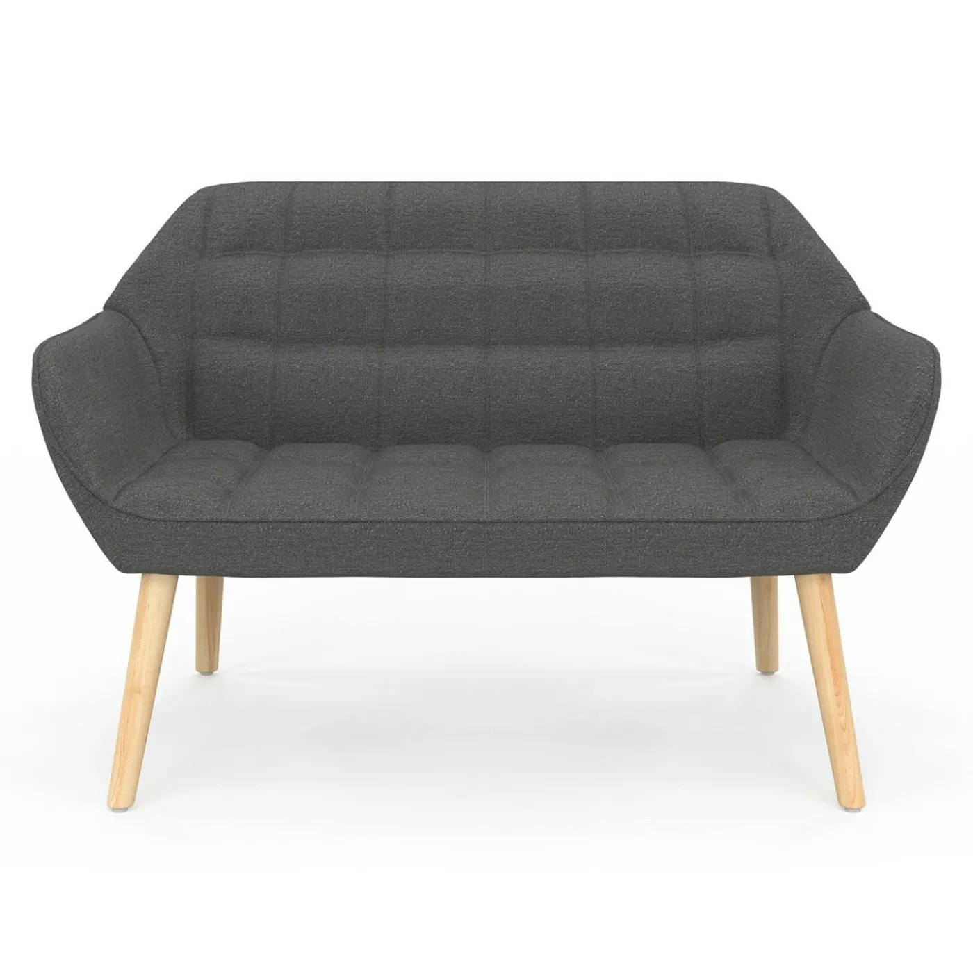 Canapé banquette en tissu gris anthracite