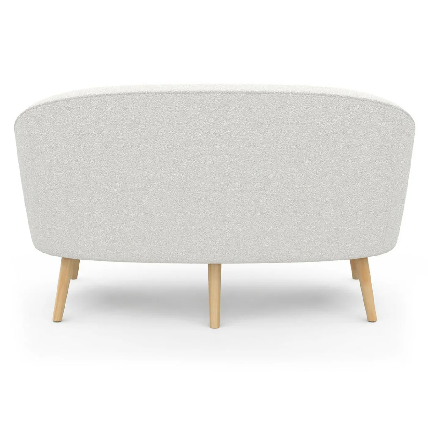 Canapé banquette tissu bouclette blanc