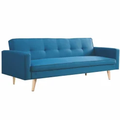 Canapé bleu canard scandinave 3 places convertible