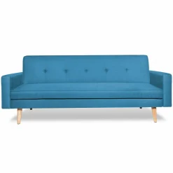 Canapé bleu canard scandinave 3 places convertible