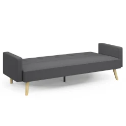 Canapé droit convertible 3 places gris