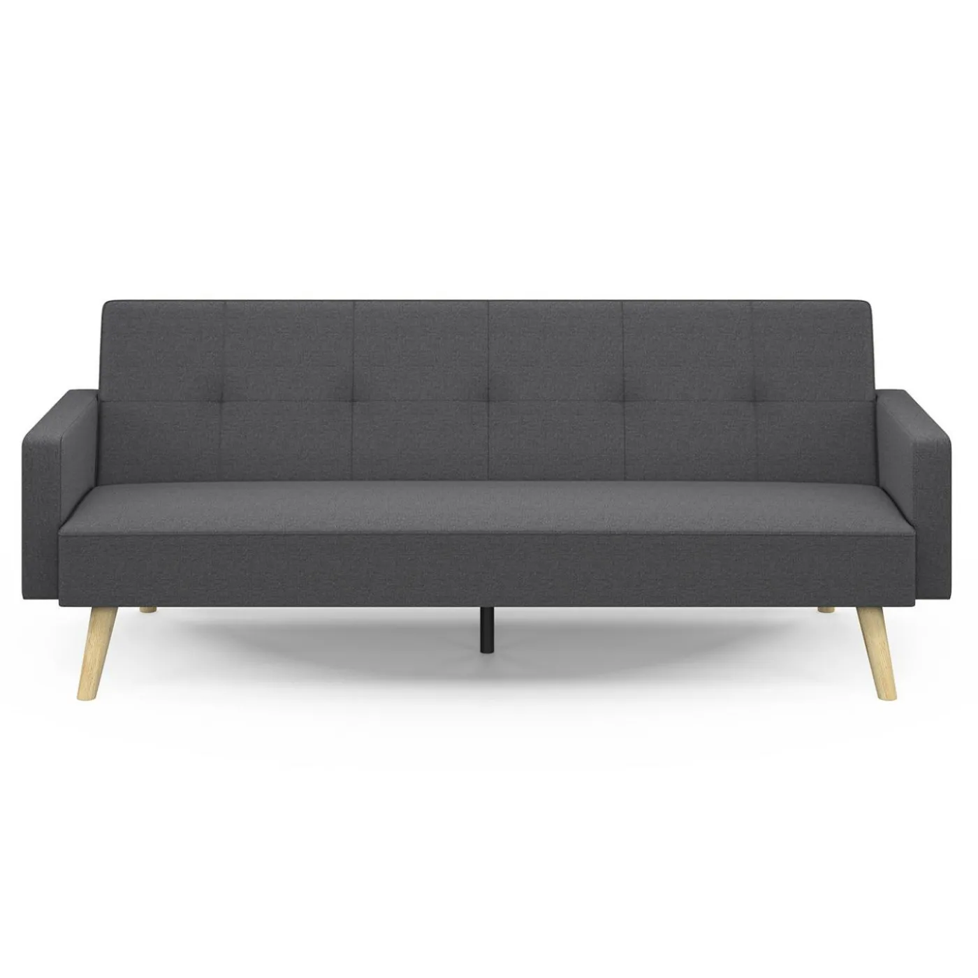 Canapé droit convertible 3 places gris