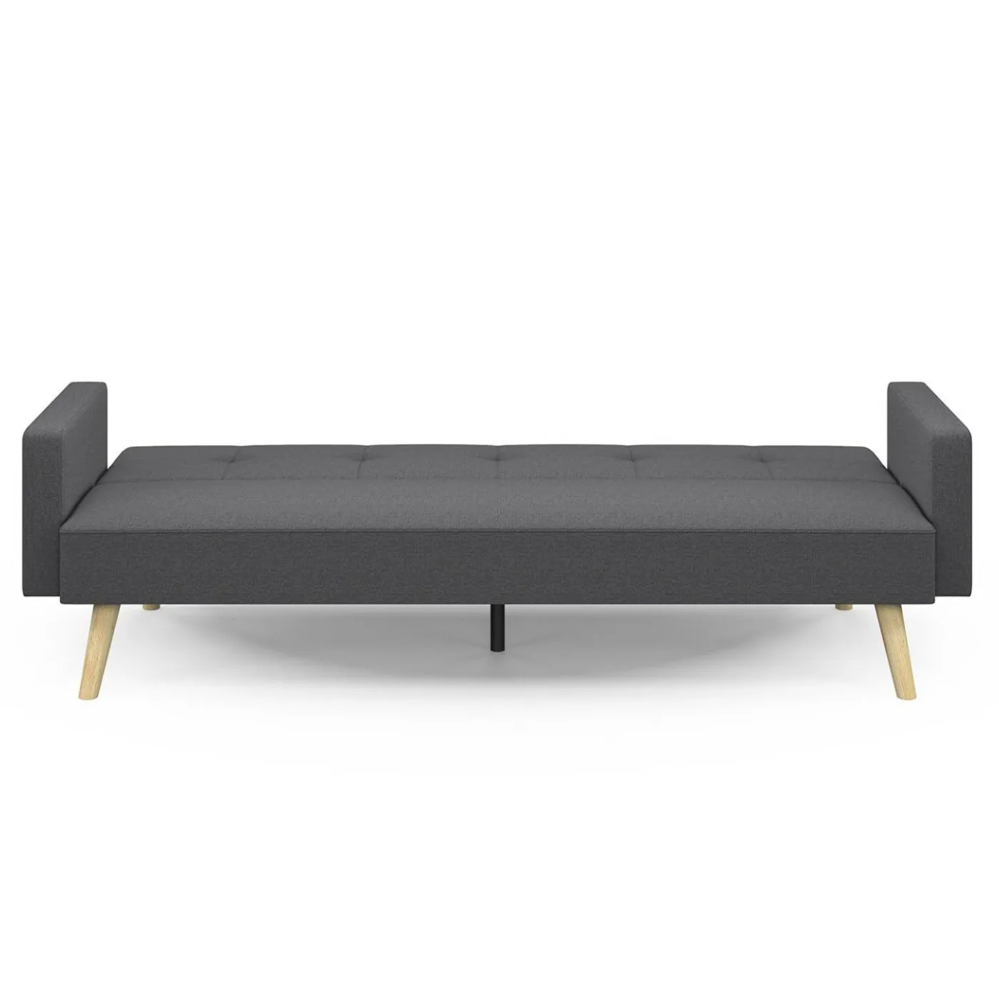 Canapé droit convertible 3 places gris