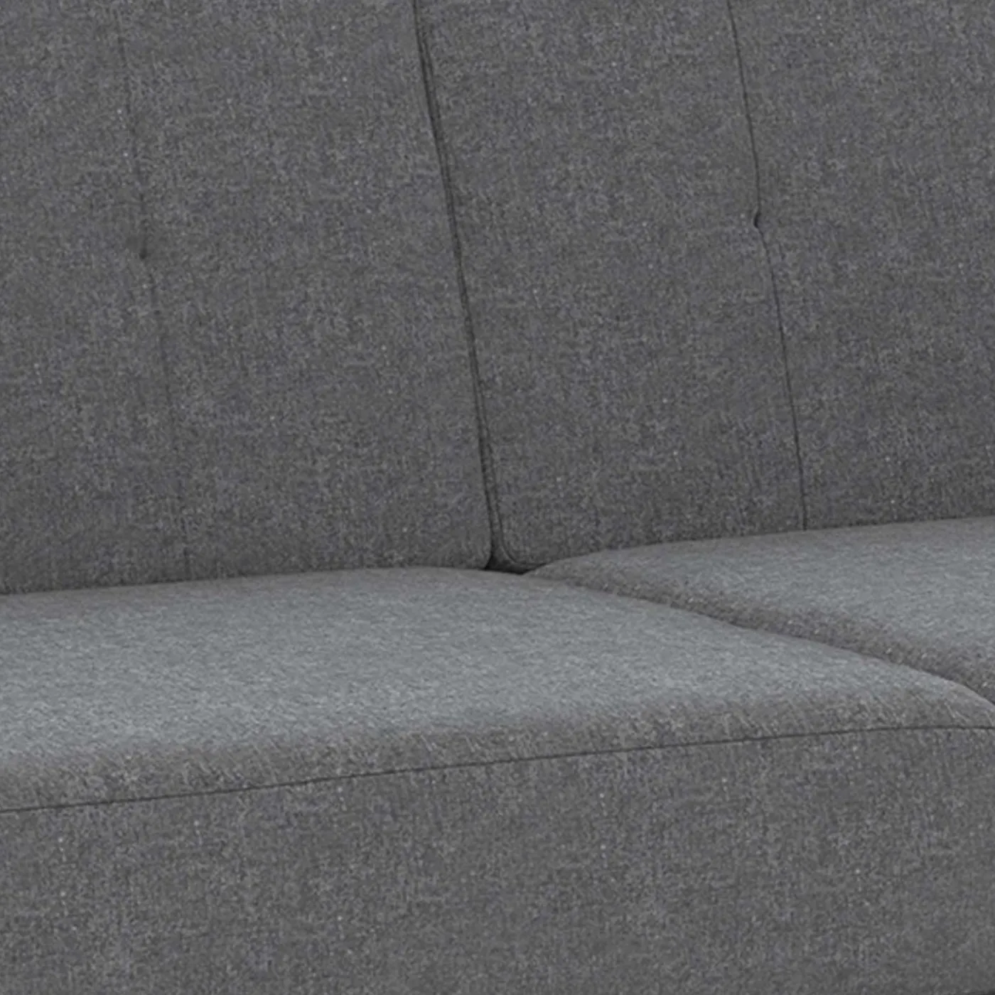 Canapé fixe moderne 3 places 180 cm en tissu gris anthracite