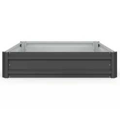 Carrés de potager 90 x 90 cm métalliques gris argentés : lot de 2