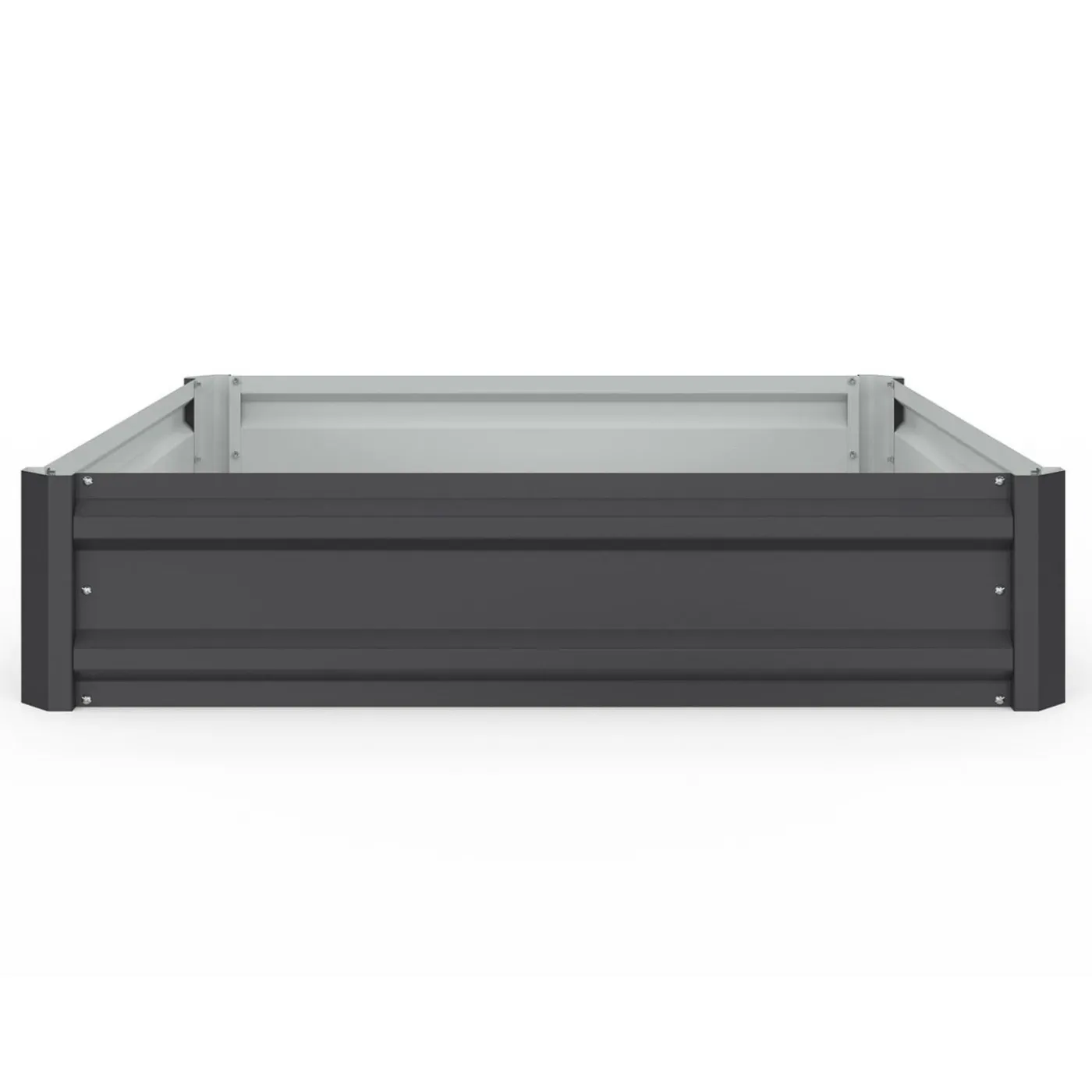 Carrés de potager 90 x 90 cm métalliques gris argentés : lot de 2