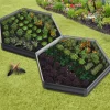 Carrés de potager hexagonale 120 cm gris anthracite : lot de 2