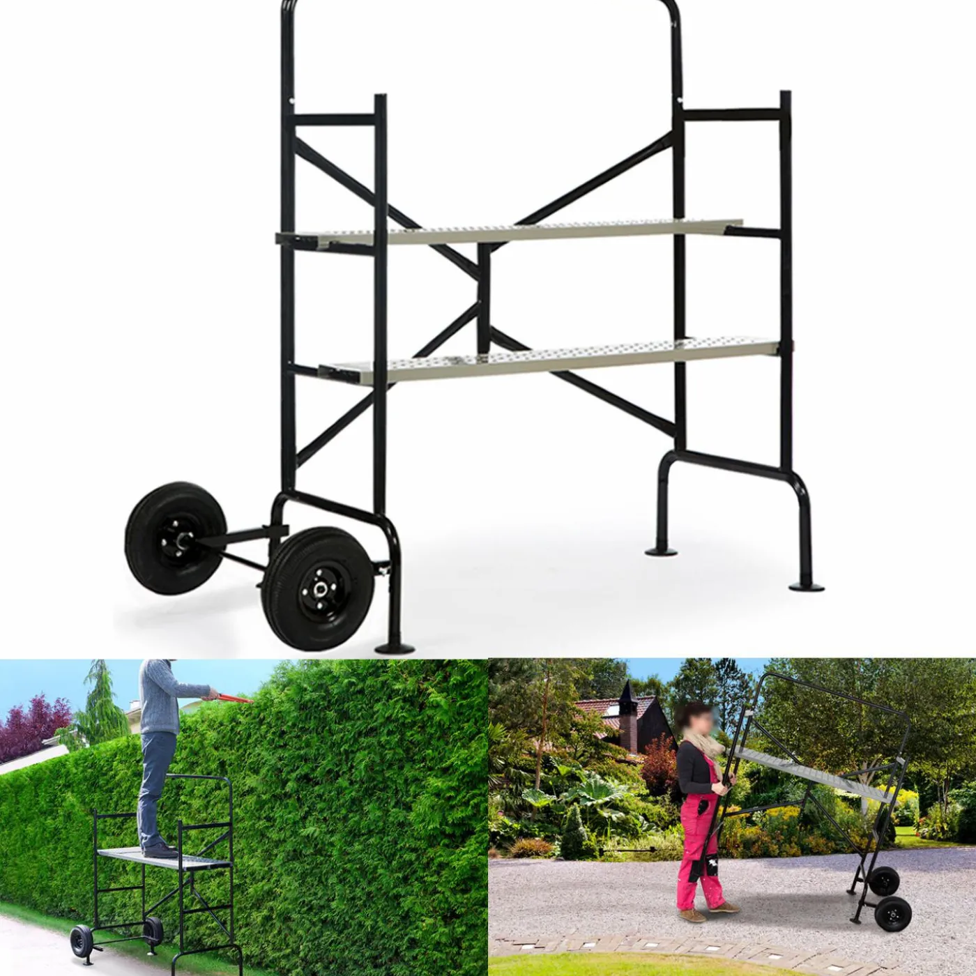 Échafaudage roulant et pliable hauteur de travail 2,5m