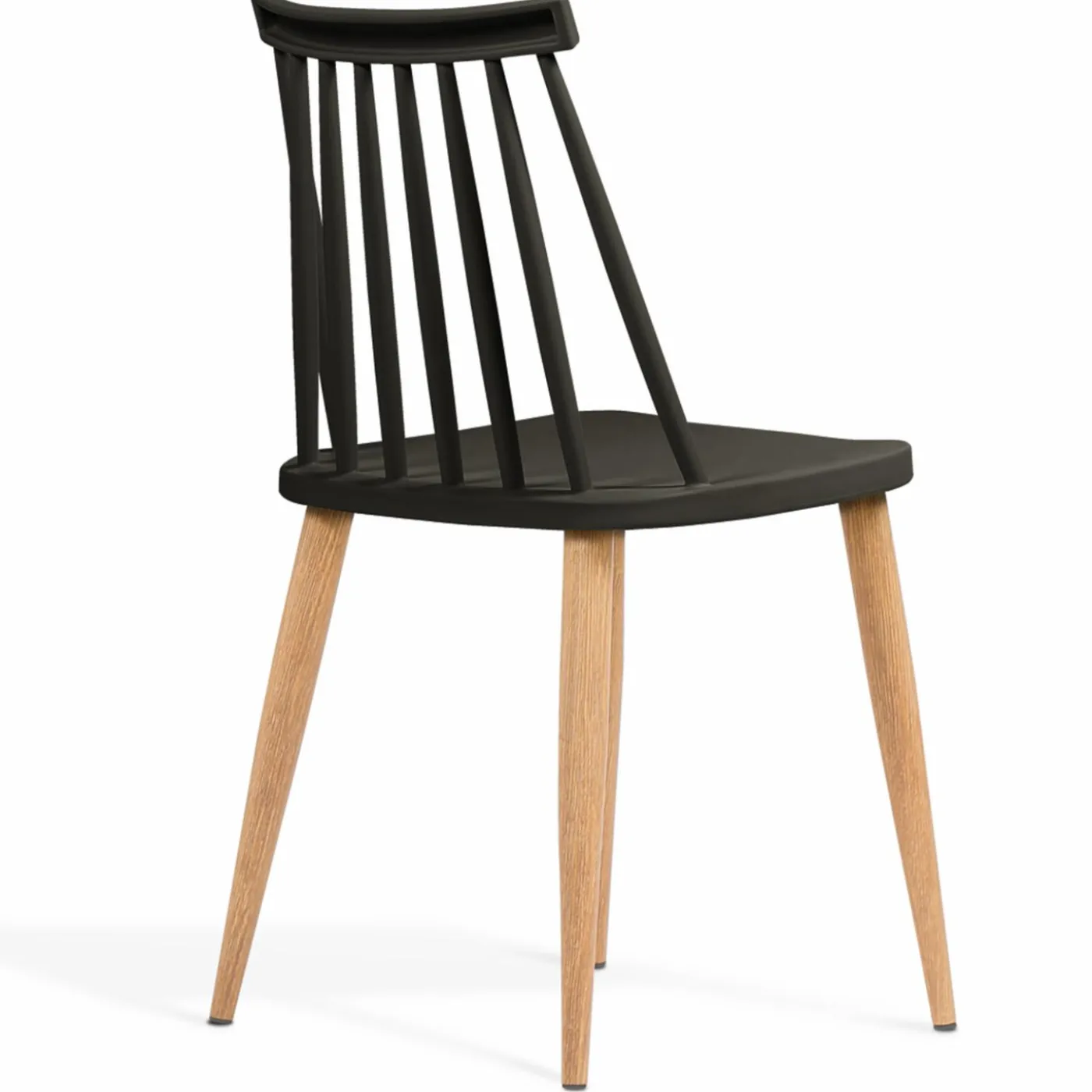 Chaises à barreaux noires style scandinave