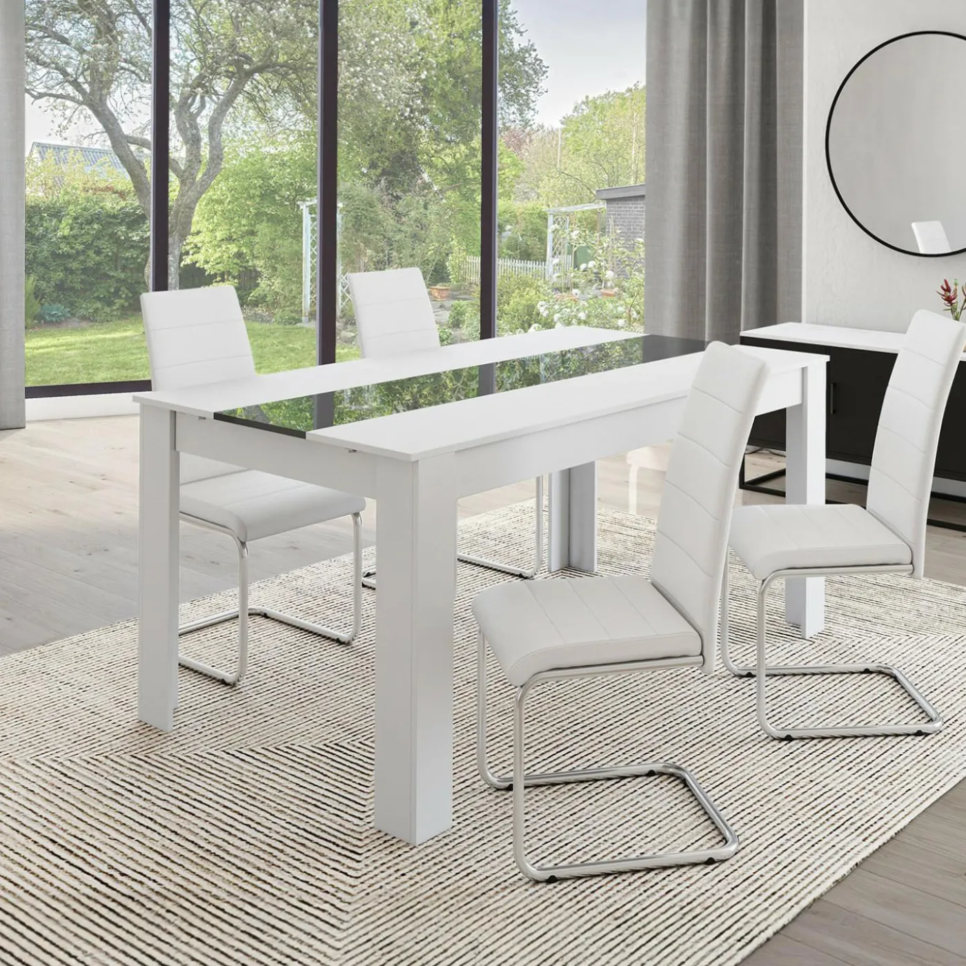 Chaises blanches design pour salle à manger MIA