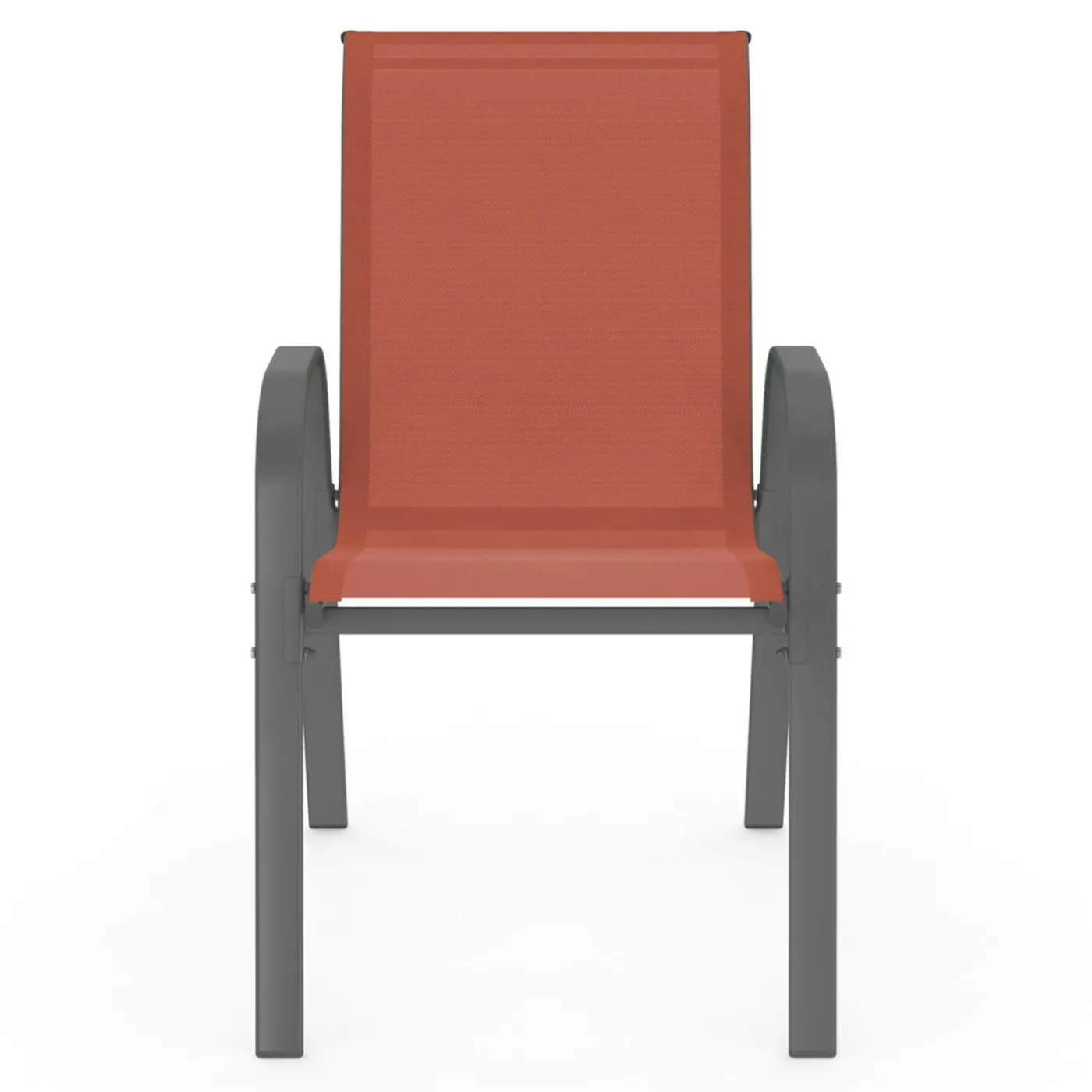 Chaises de jardin empilables terracotta - lot de 6