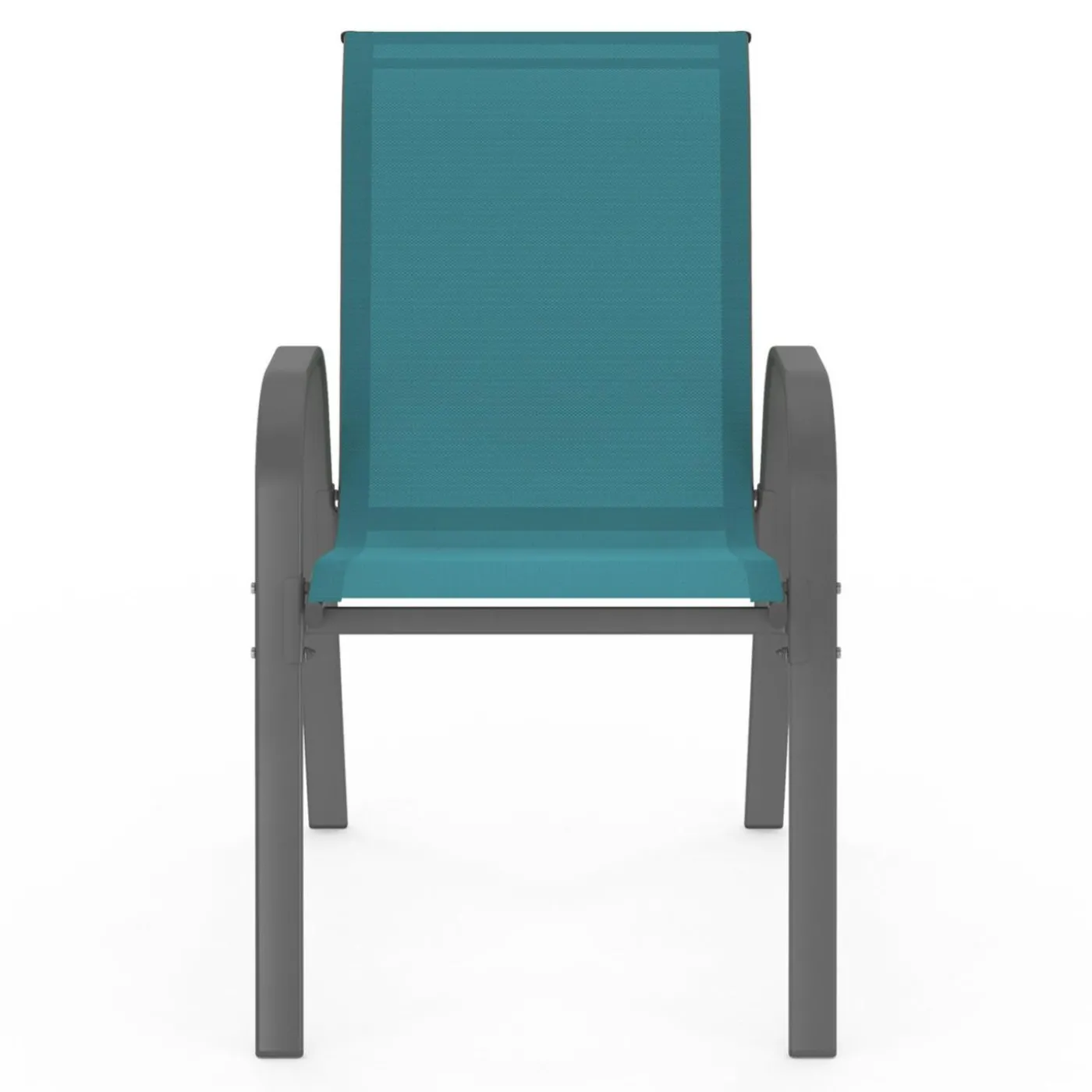 Chaises de jardin empilables bleu canard : lot de 6