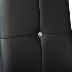 Chaises de salle à manger noires et blanches avec strass