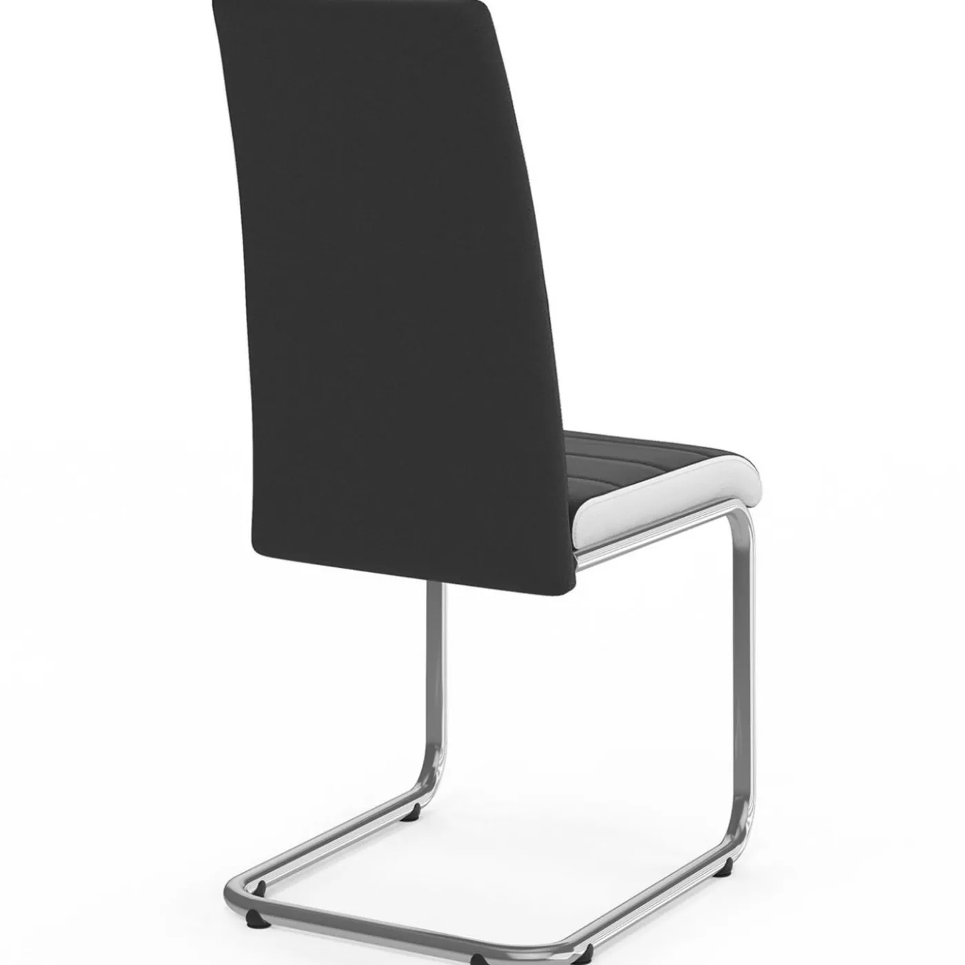 Chaises de salle à manger noires liseré blanc