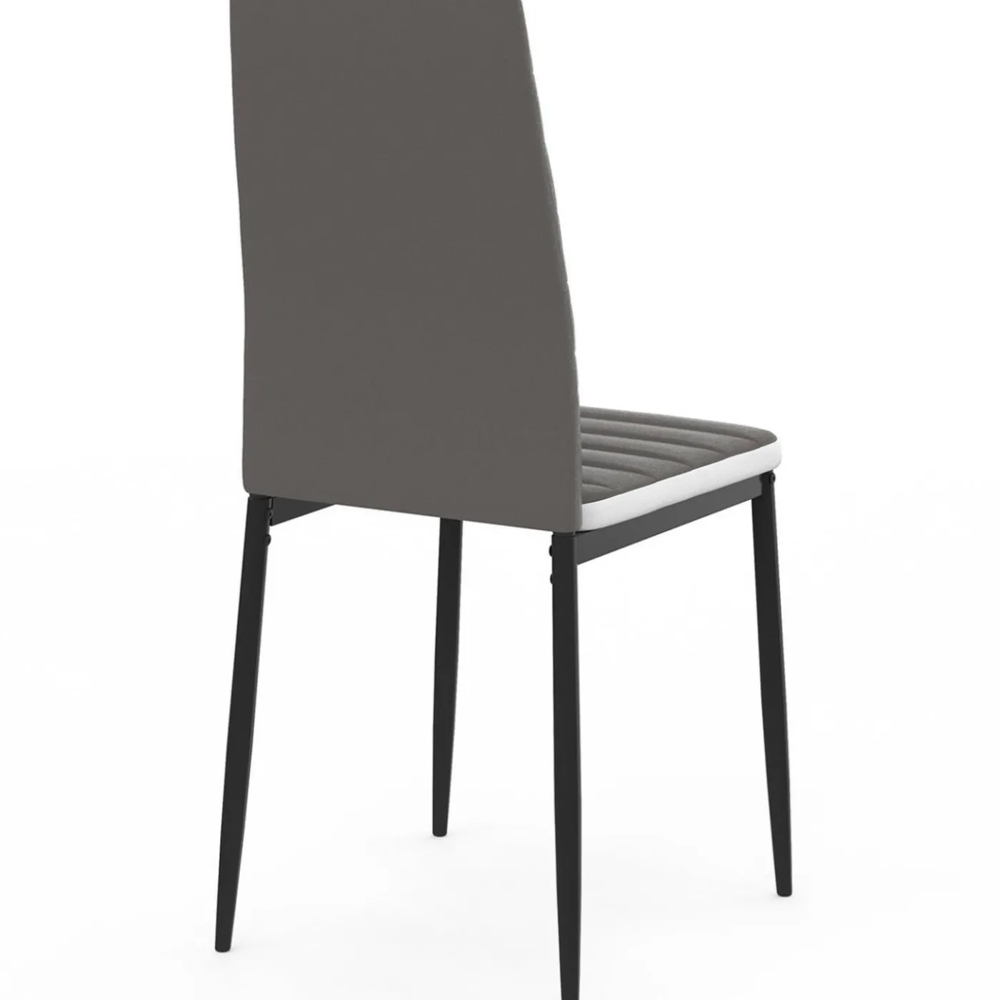 Chaises de salle à manger grises et blanches ROMANE
