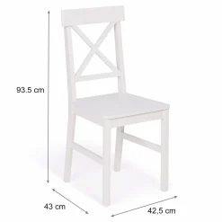 Chaises en bois blanc lot de 4