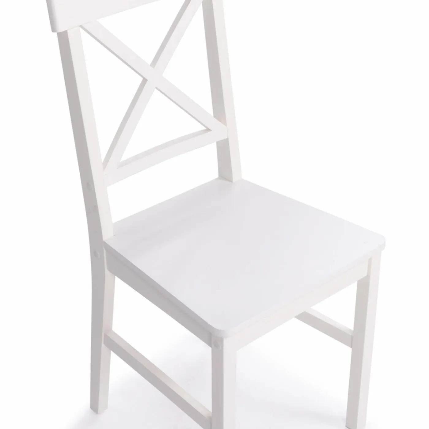 Chaises en bois blanc lot de 4