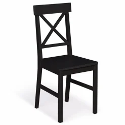 Chaises en bois noir lot de 4