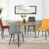 Chaises en velours mix color (bordeaux, gris et jaune) : lot de 4