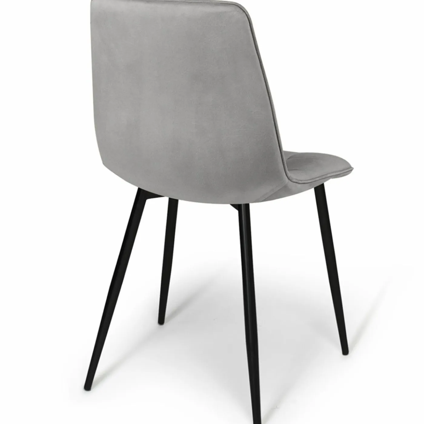 Chaises en velours mix color (bordeaux, gris et jaune) : lot de 4