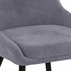 Chaises en velours multicolor avec demi-accoudoirs