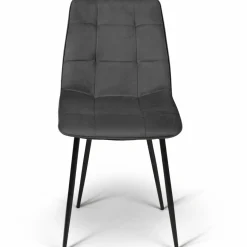 Chaises en velours multicolore terracotta, gris foncé et beige