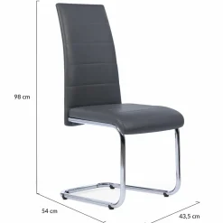 Chaises grises design pour salle à manger MIA