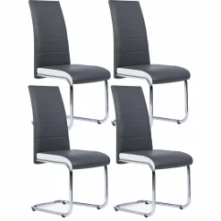 Chaises grises et blanches design pour salle à manger
