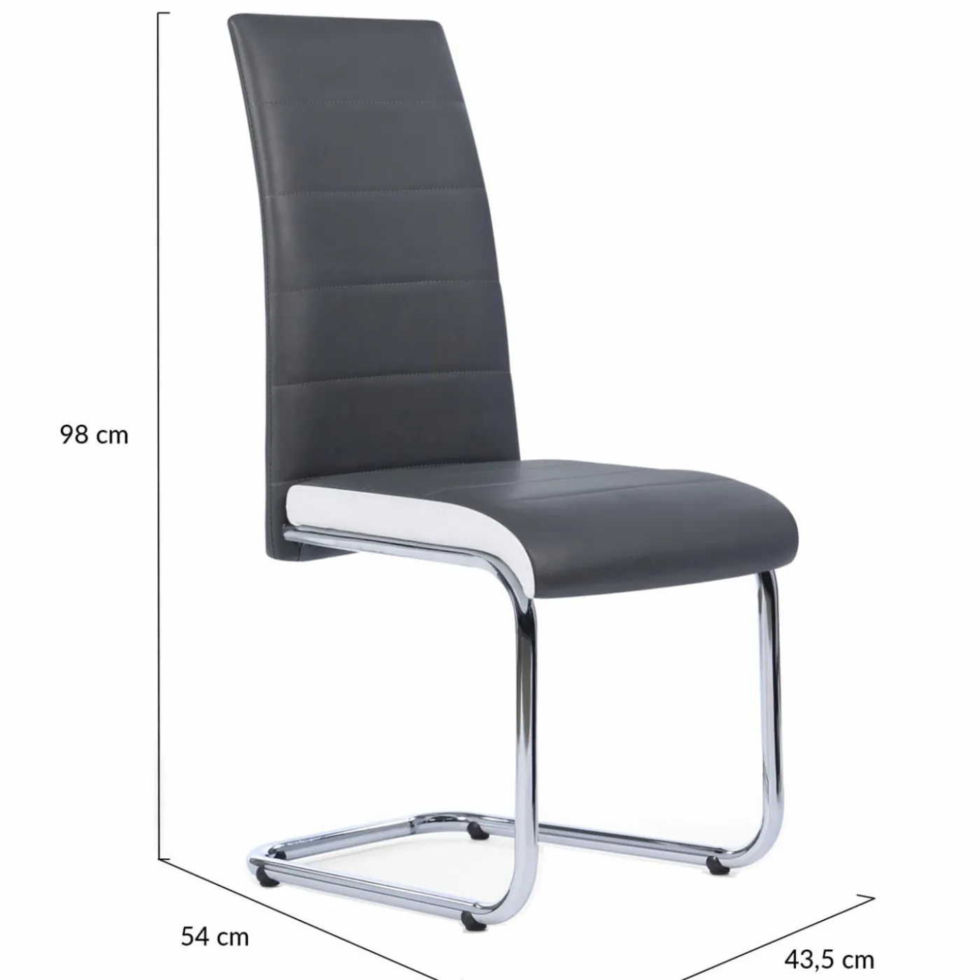 Chaises grises et blanches design pour salle à manger