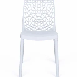 Chaises nid d'abeille blanc : lot de 6