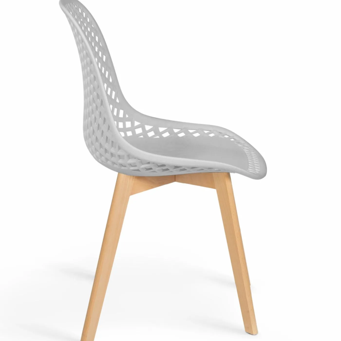 Chaises noir, gris clair, blanc et jaune