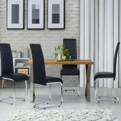 Chaises noires design pour salle à manger MIA