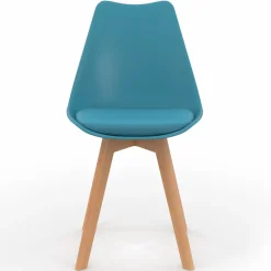 Chaises scandinaves 4 couleurs : pastel rose, blanc, gris clair et bleu