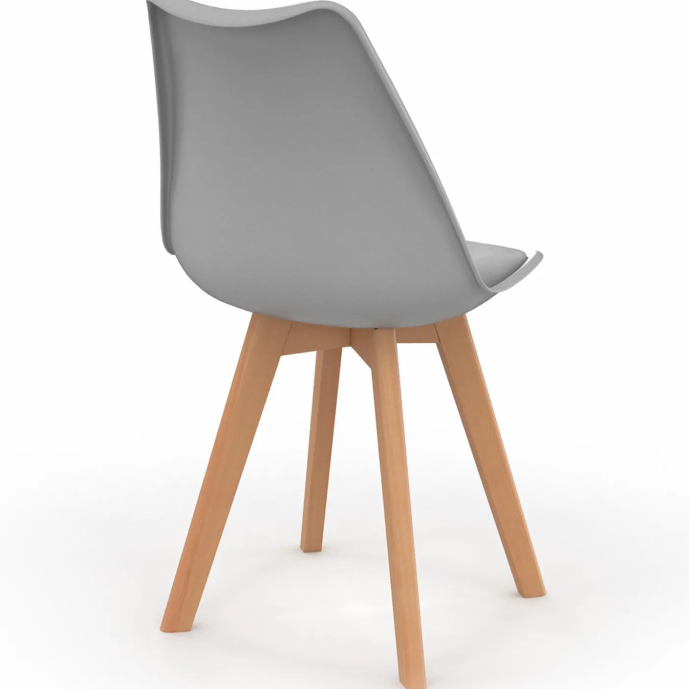 Chaises scandinaves 4 couleurs : gris foncé, gris clair, blanc et bleu
