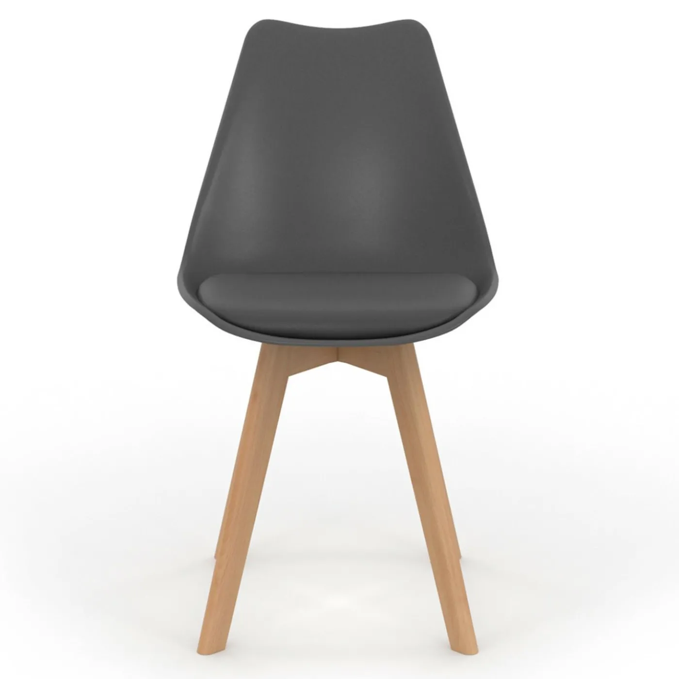 Chaises scandinaves 4 couleurs : gris foncé, gris clair, blanc et jaune