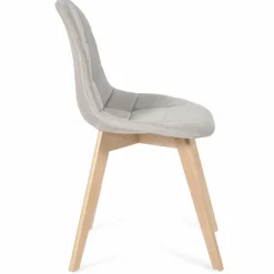 Chaises scandinaves beiges pieds en bois