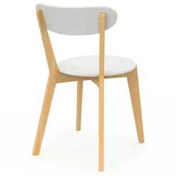 Chaises scandinaves bicolores blanc et bois