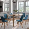Chaises scandinaves bleu canard