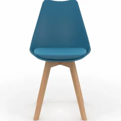 Chaises scandinaves bleu canard