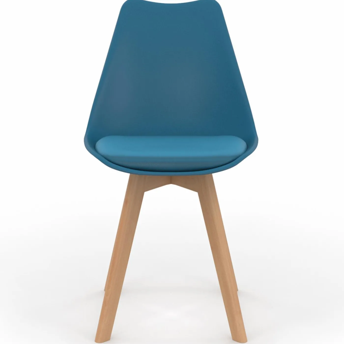 Chaises scandinaves bleu canard