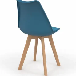 Chaises scandinaves bleu canard