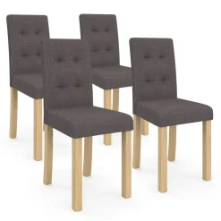 Chaises scandinaves gris foncé